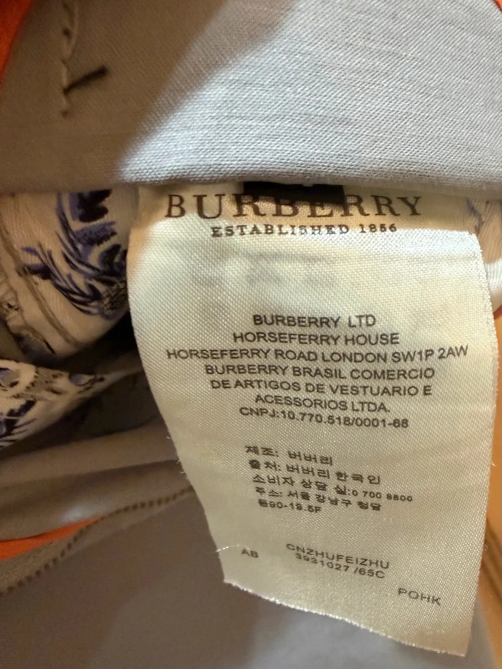 Burberry London Light Gray Cotton Chinos Size 38 X 32!